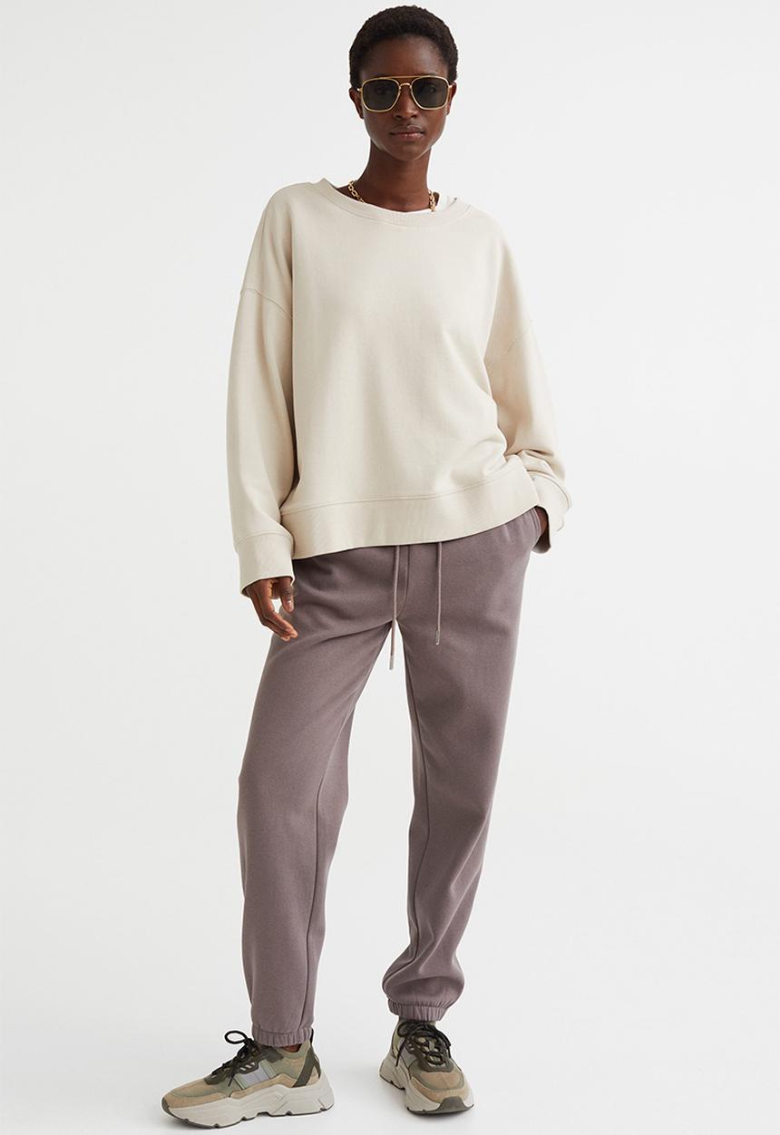 H&M - Cotton-blend sweatpants - dark greige