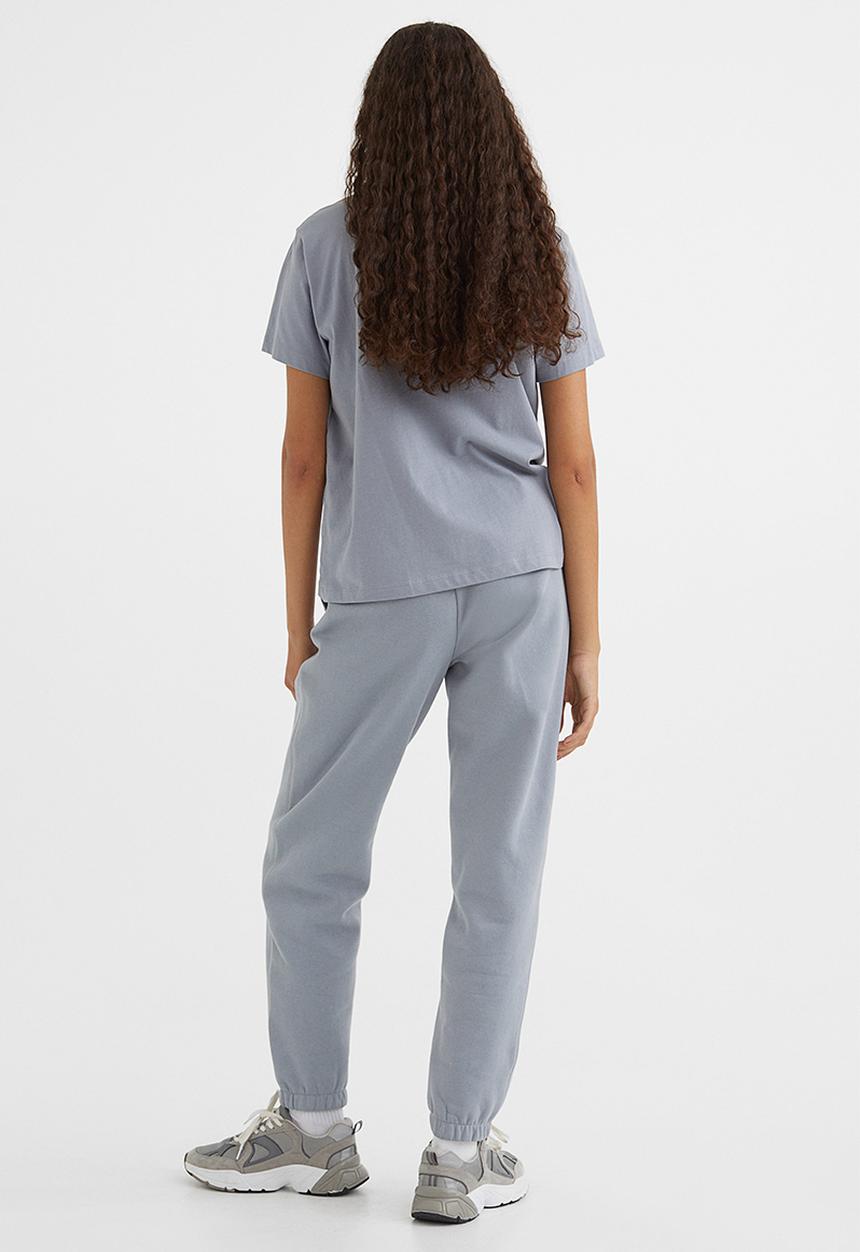 H&M - Cotton-blend sweatpants - light blue-grey