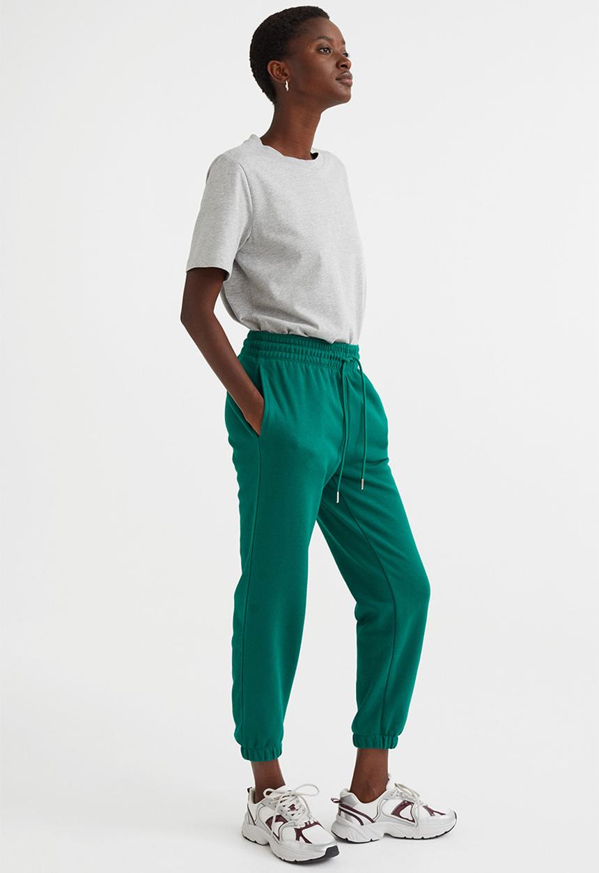 H&M - Cotton-blend sweatpants - green