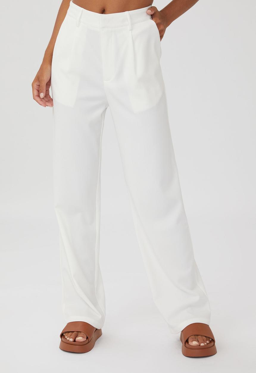 Cotton On - Blake wide leg pant - chalk pant