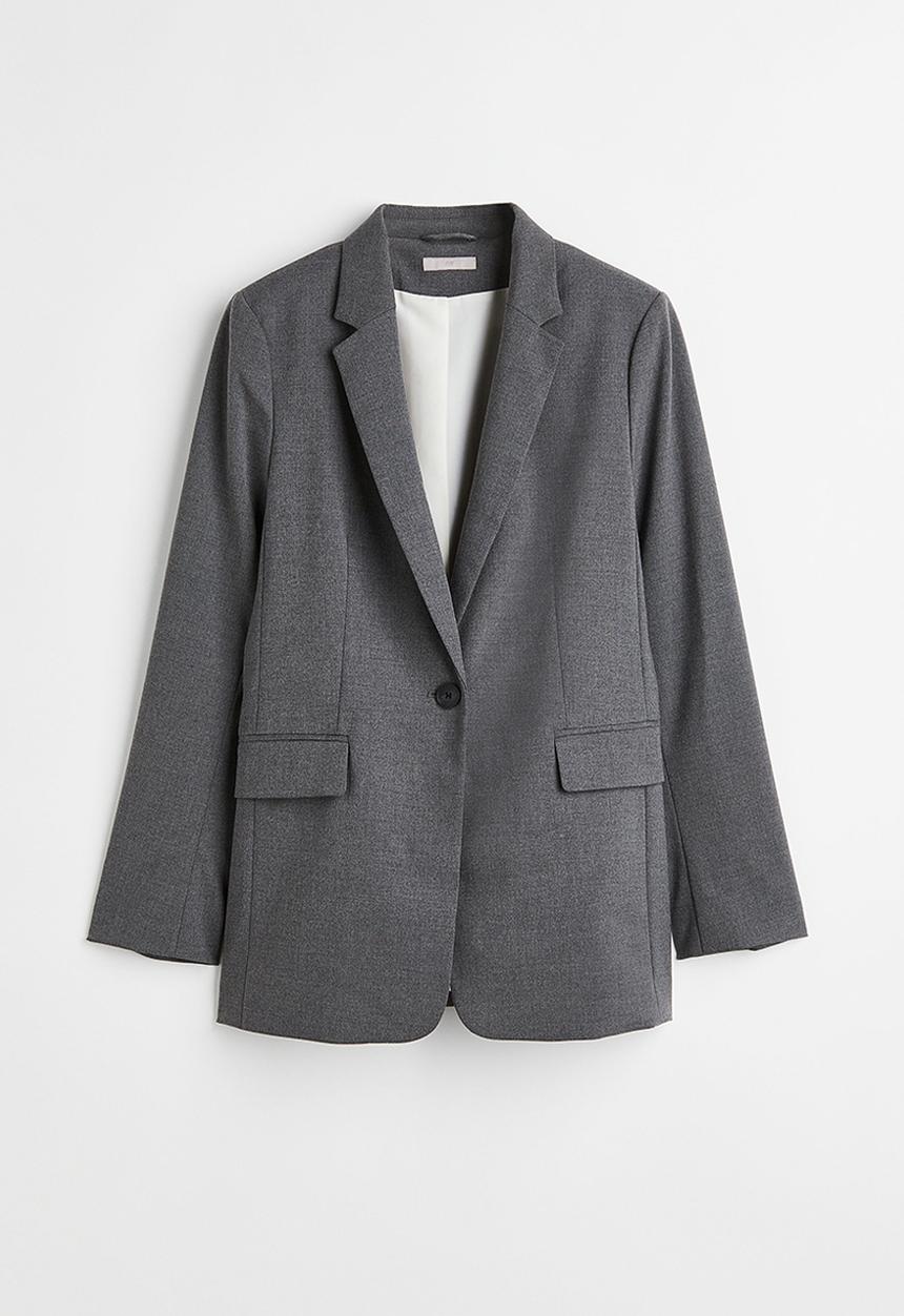 H&M - Single-breasted jacket - dark grey