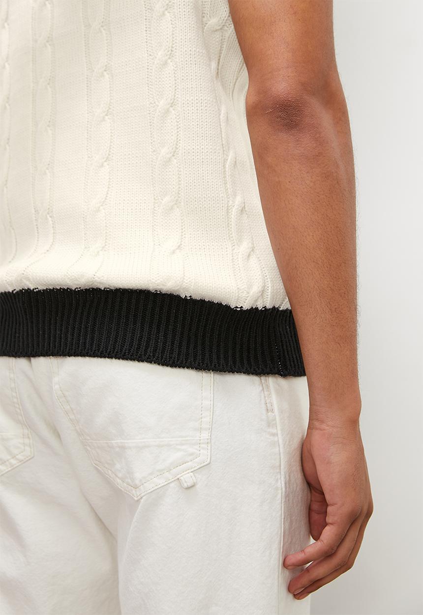 STYLE REPUBLIC - Regular fit collegiate knit vest - ecru / green / black