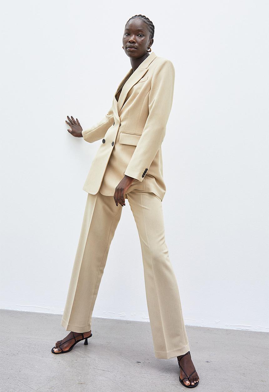 H&M - Straight trousers - light beige