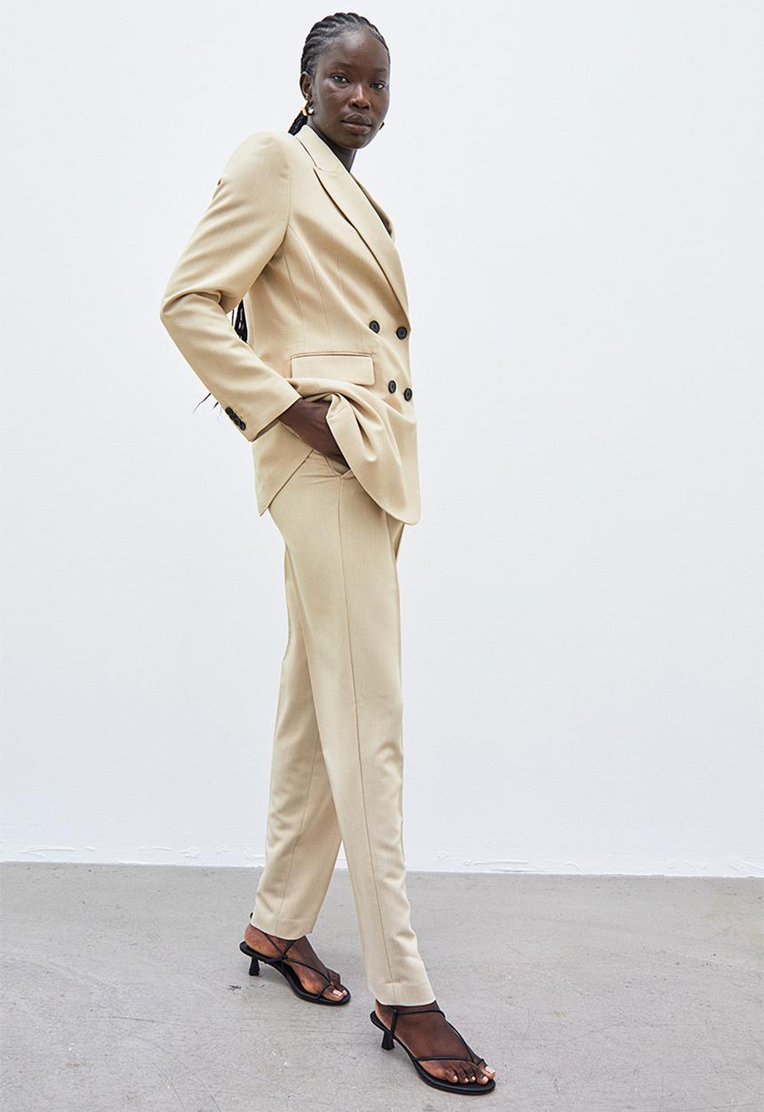 H&M - Straight trousers - light beige