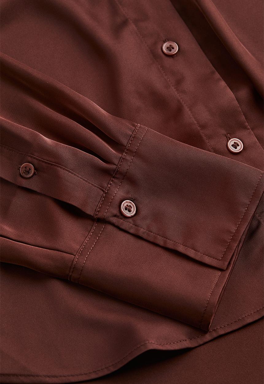 H&M - V-neck blouse - dark brown