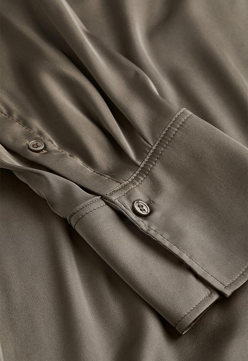 H&M - V-neck blouse - dark khaki green