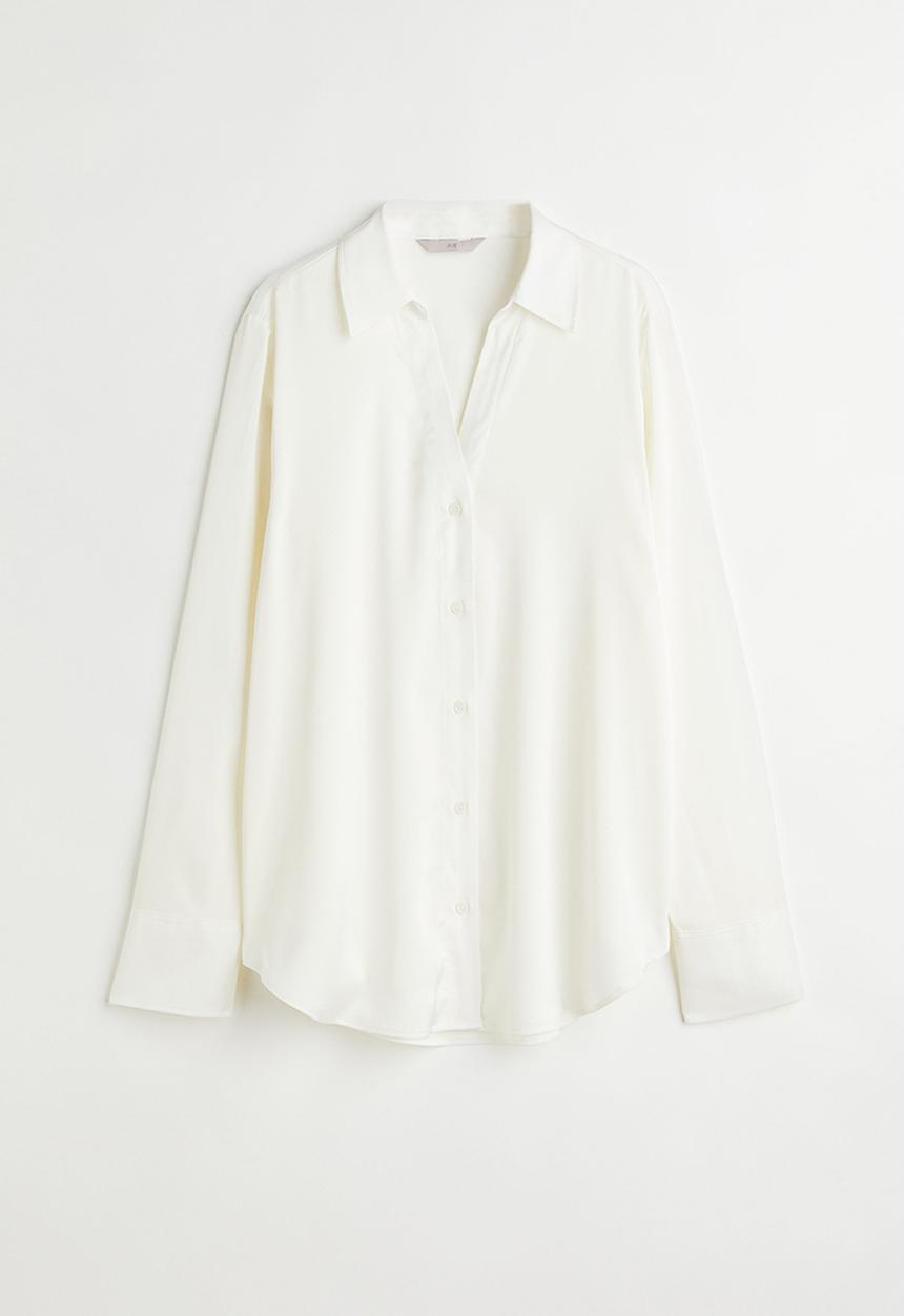 H&M - V-neck blouse - cream