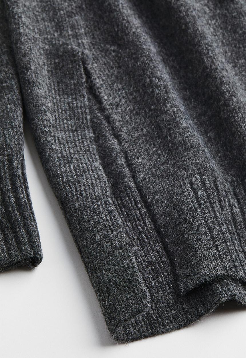 H&M - Oversized polo-neck jumper - dark grey