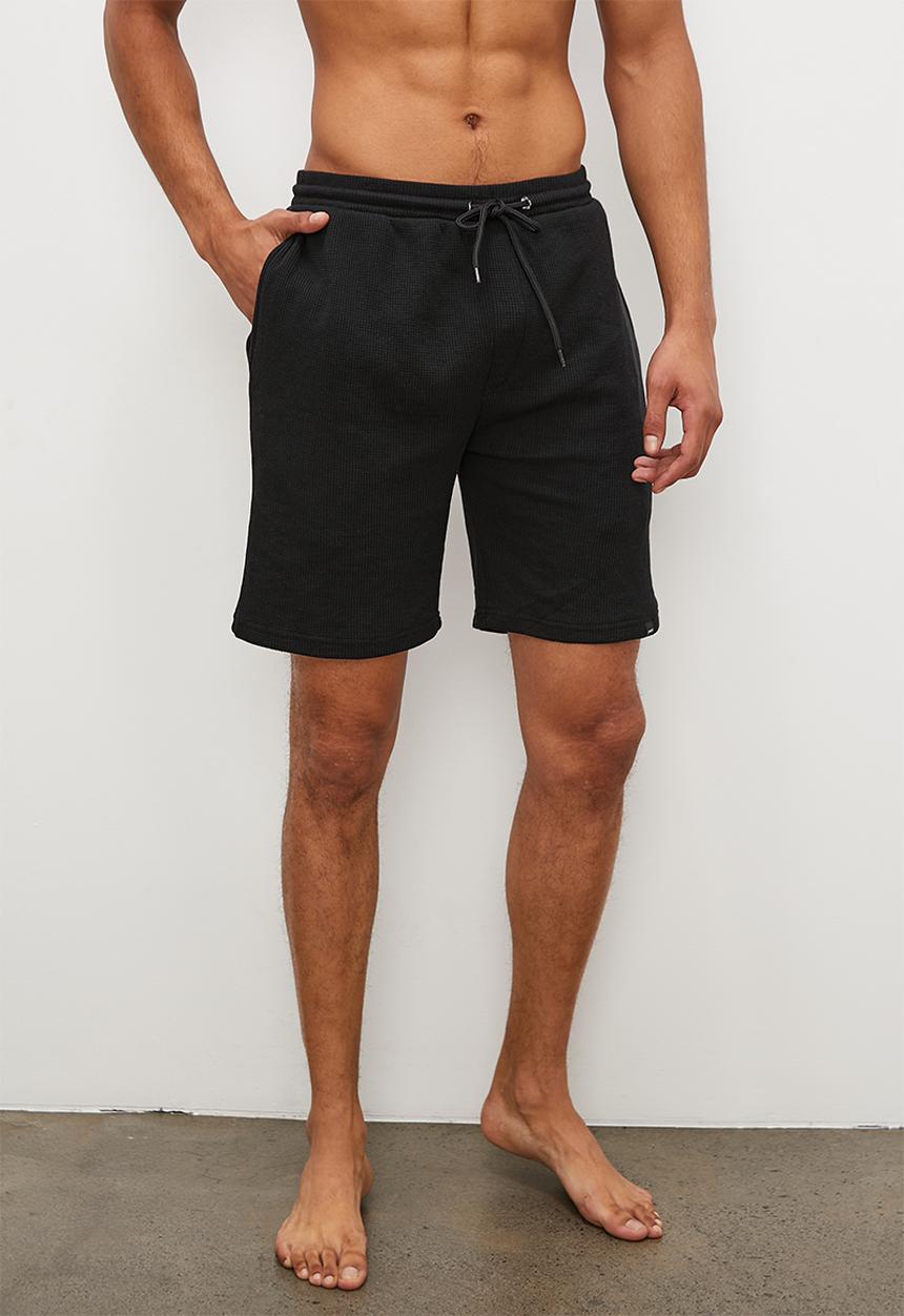 Superbalist - Premium waffle knit lounge short - black