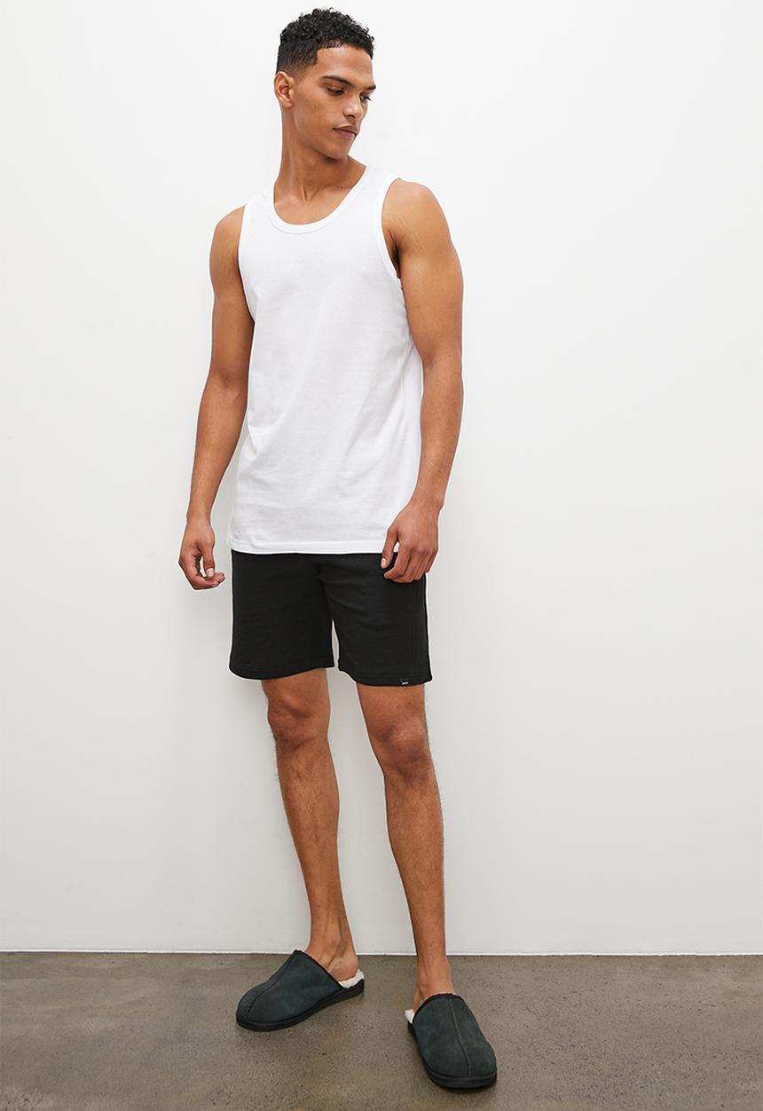 Superbalist - Premium waffle knit lounge short - black