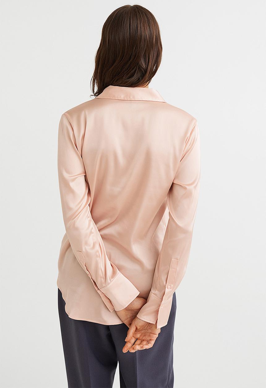 H&M - V-neck blouse - light pink