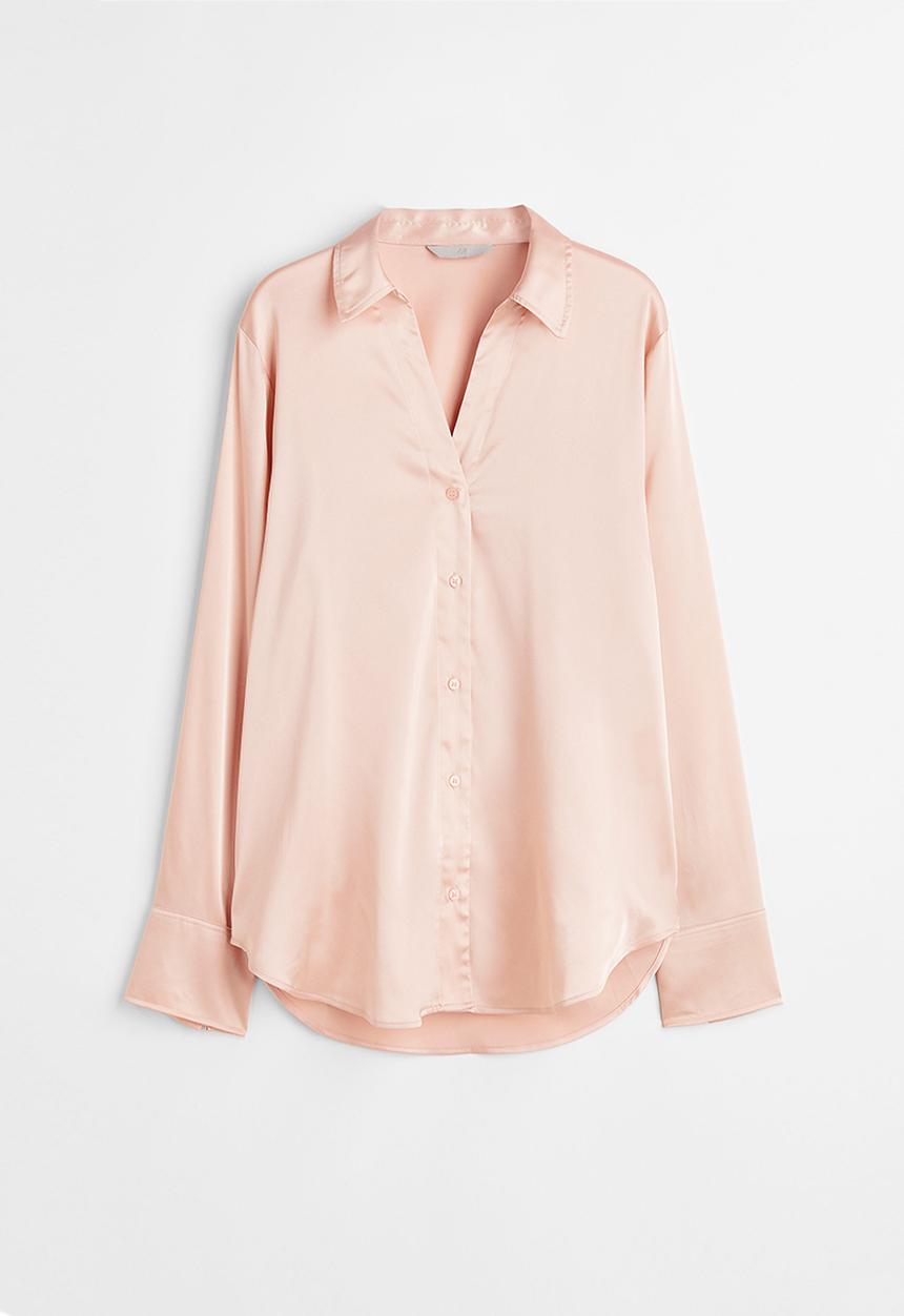 H&M - V-neck blouse - light pink