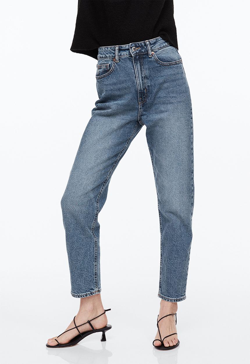 H&M - Slim mom high ankle jeans - denim blue
