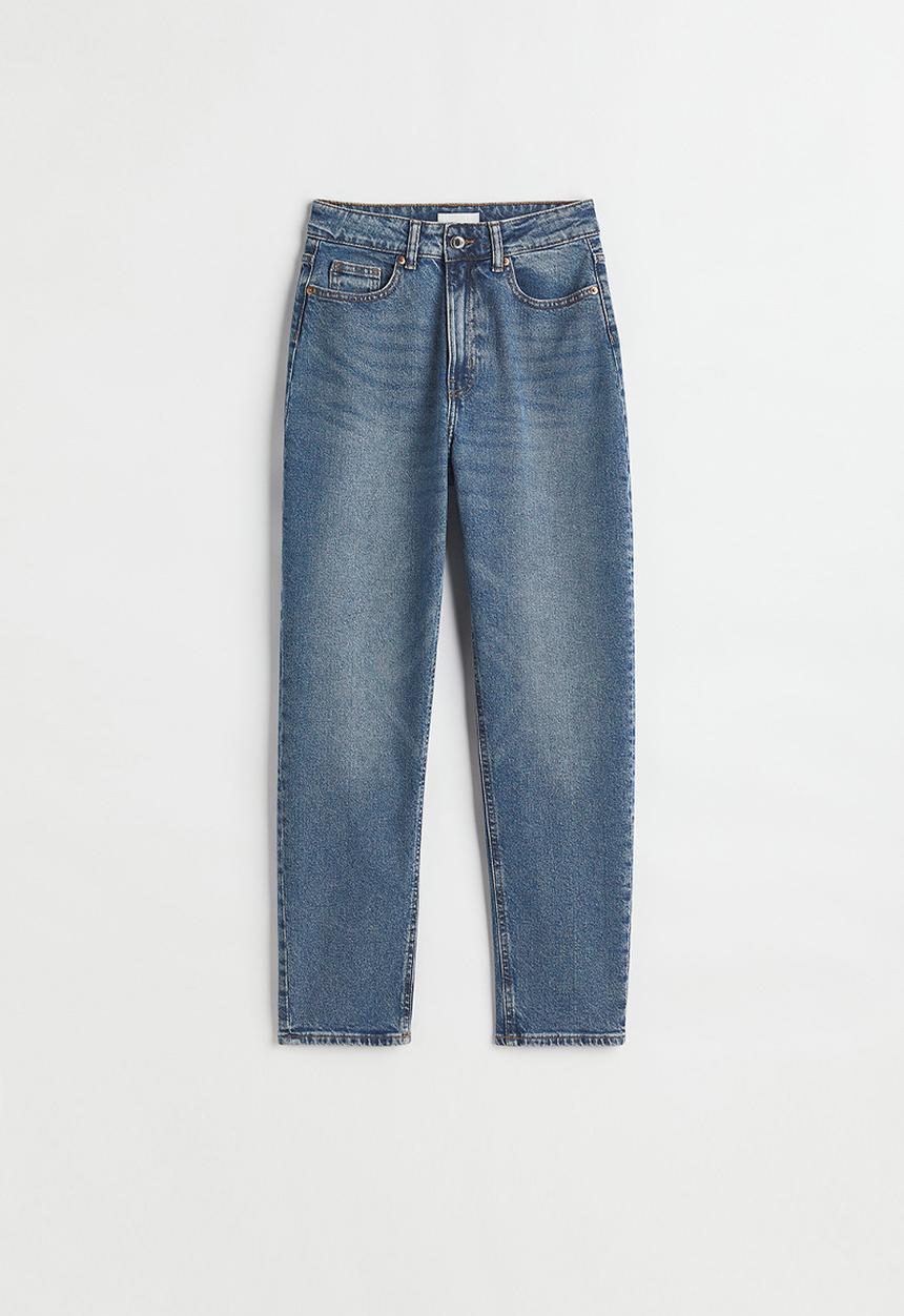 H&M - Slim mom high ankle jeans - denim blue