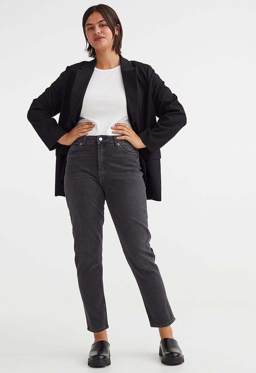 H&M - Slim mom high ankle jeans - dark grey