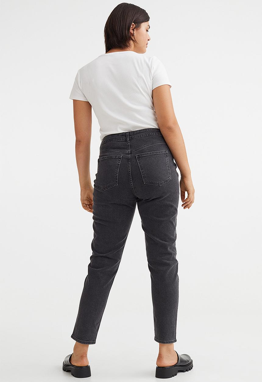 H&M - Slim mom high ankle jeans - dark grey