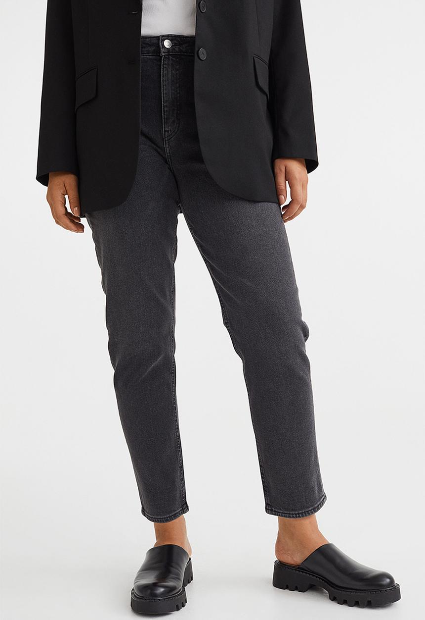 H&M - Slim mom high ankle jeans - dark grey