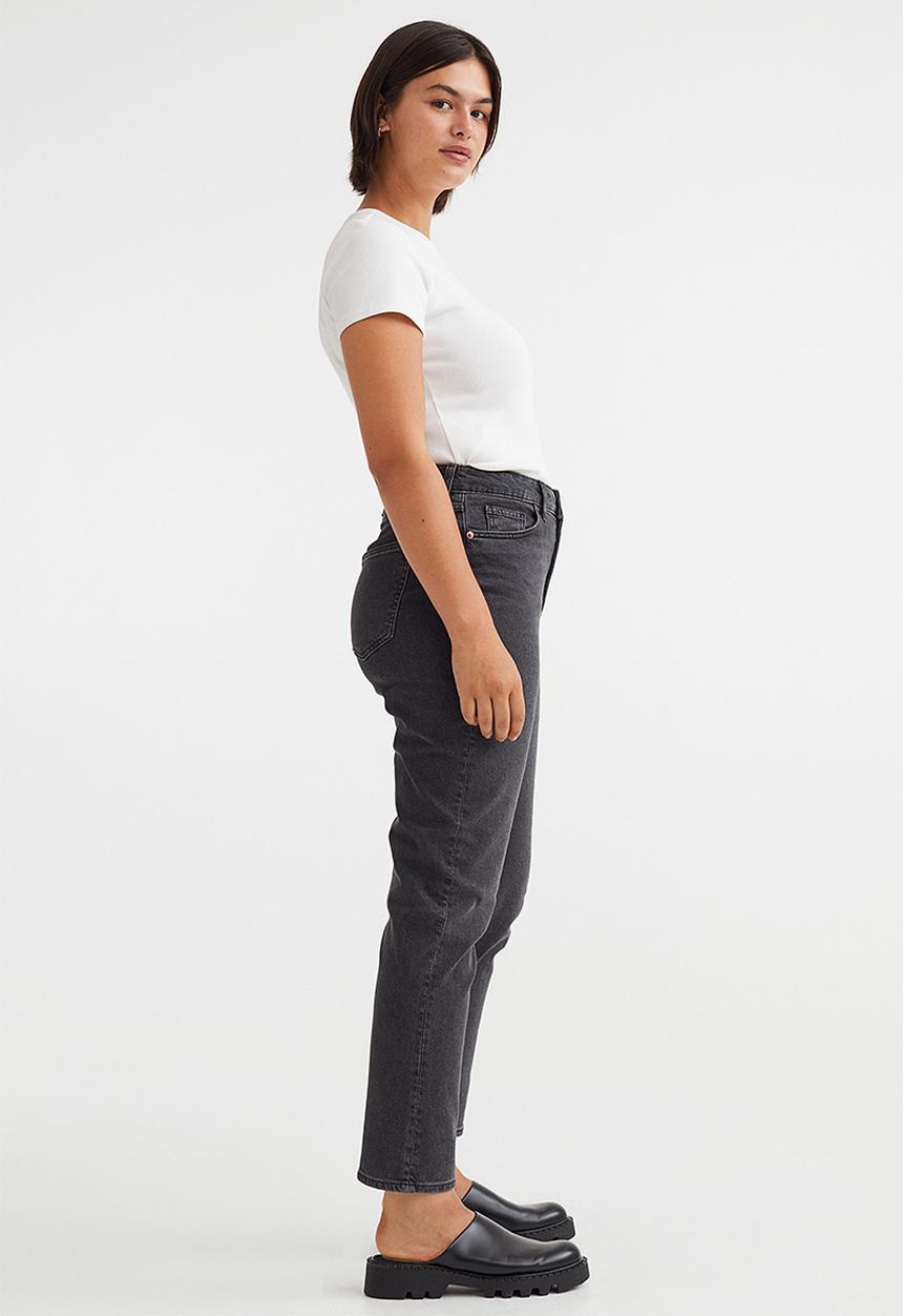 H&M - Slim mom high ankle jeans - dark grey