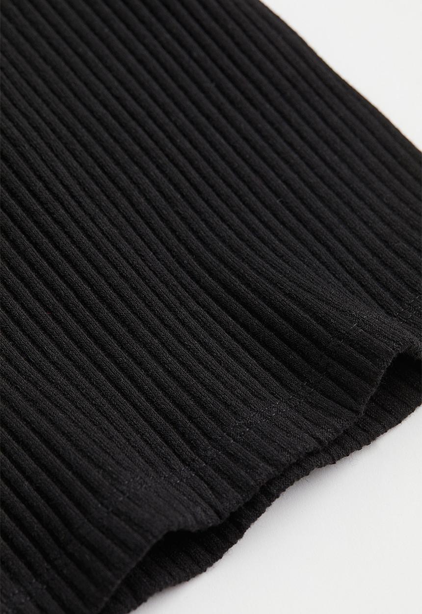H&M - Ribbed vest top - black