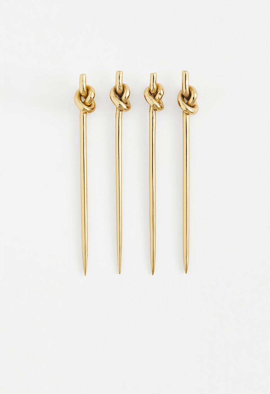 H&M - 4-pack cocktail and food picks - gold