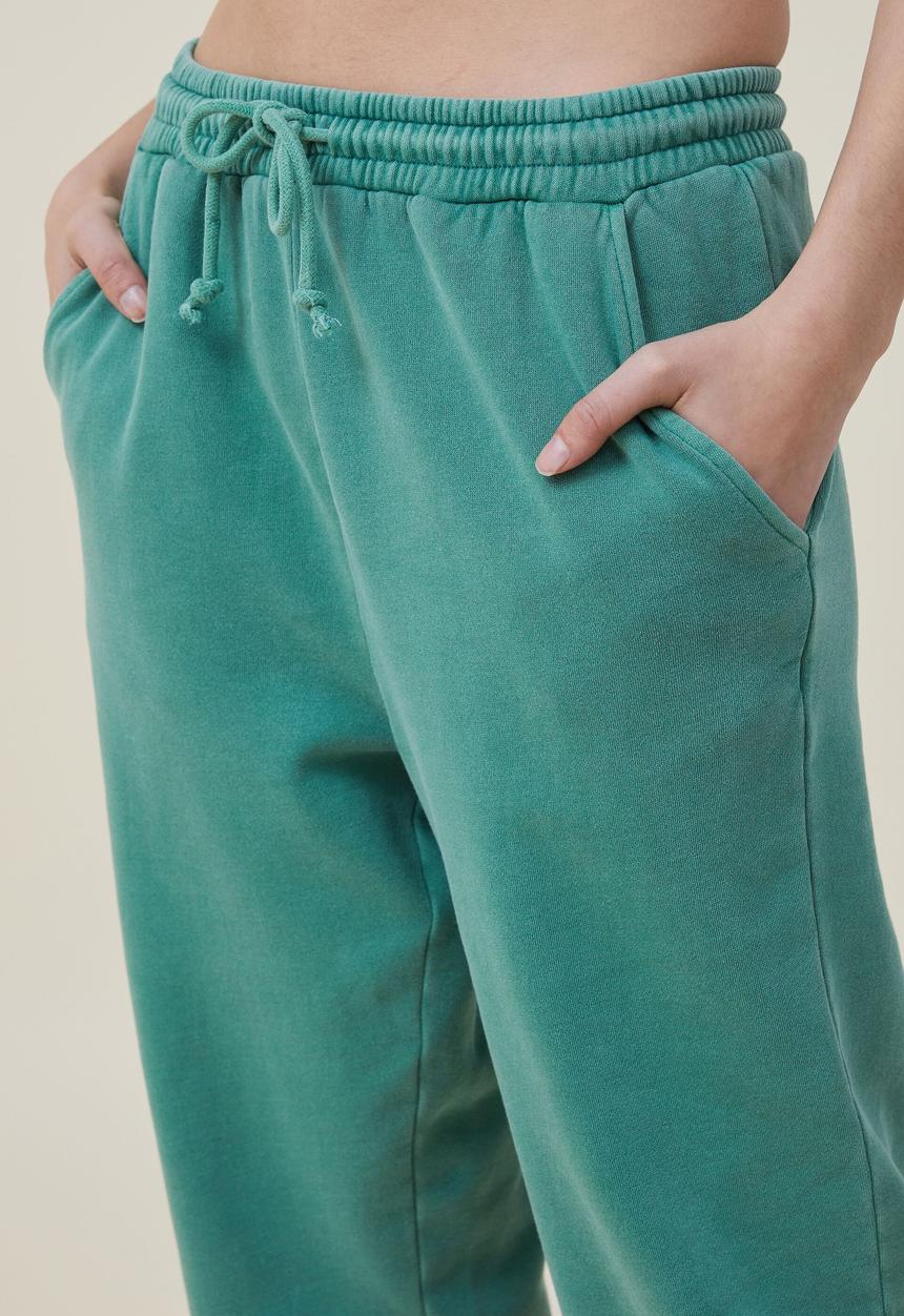 Cotton On - Classic washed trackpant - washed jade