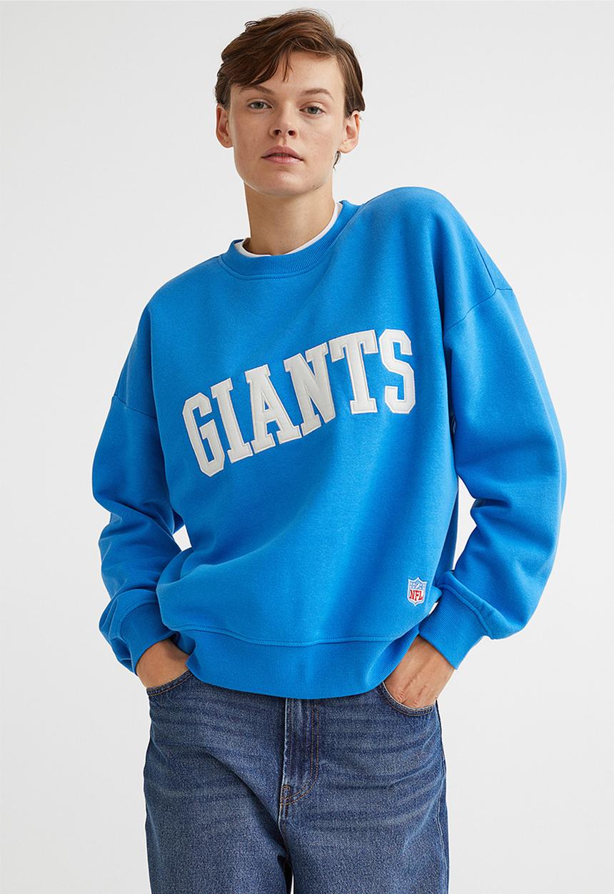 H&M - Motif-detail sweatshirt - bright blue/nfl