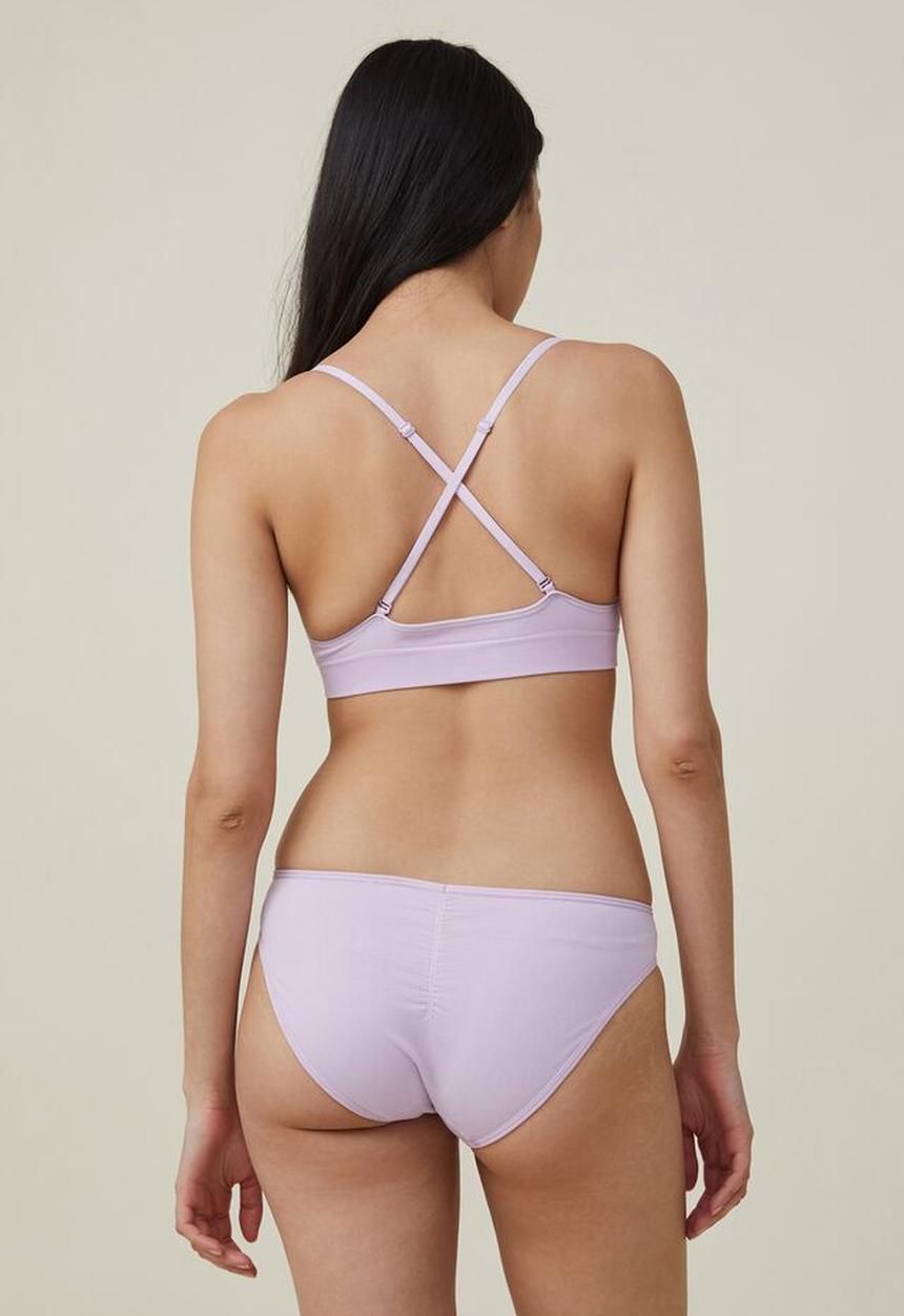 Cotton On - Seamless gathered bikini brief - orchid bloom