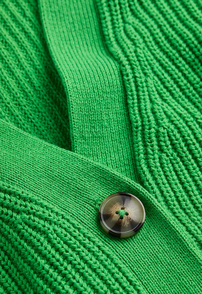 H&M - Rib-knit cardigan - green