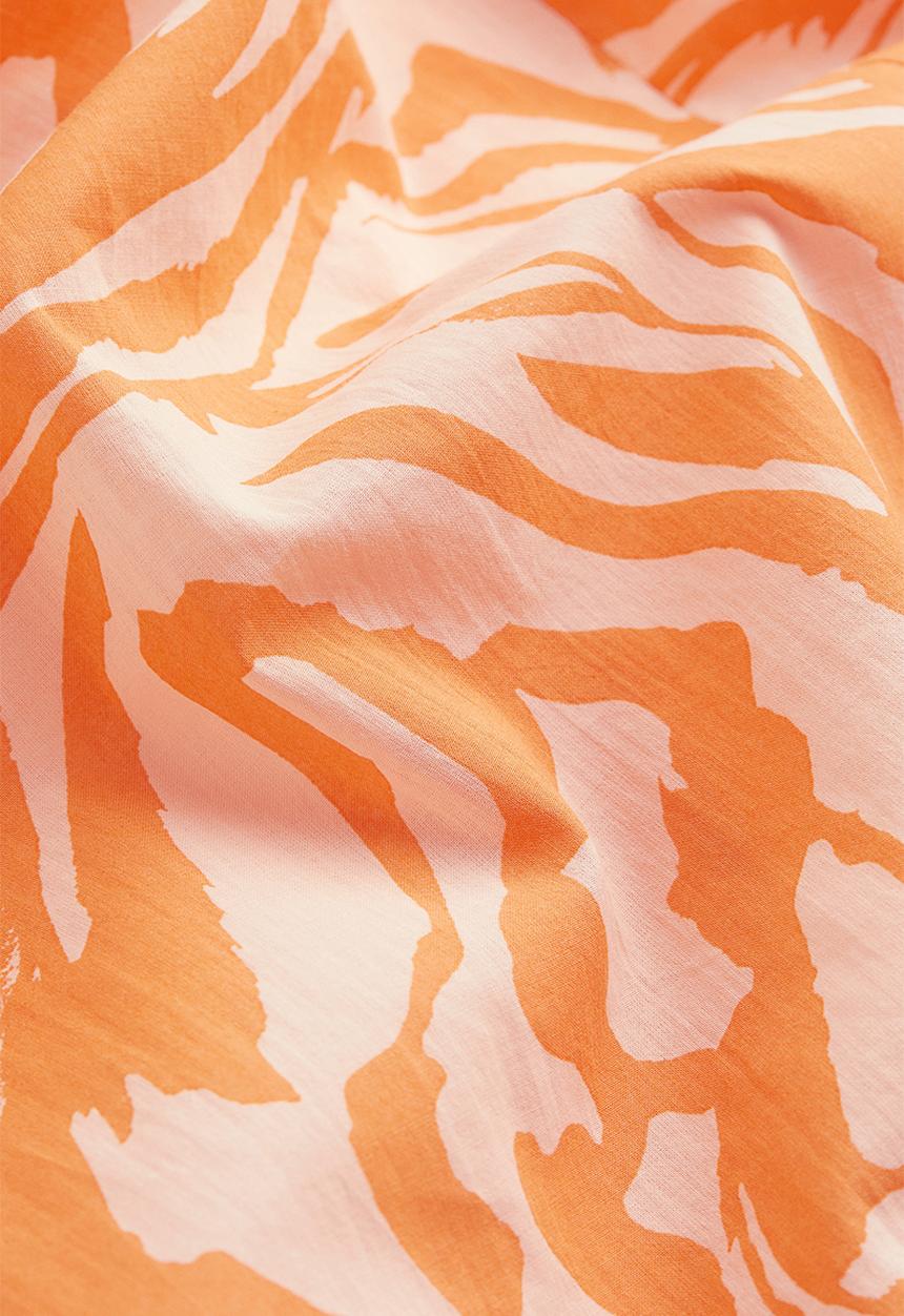 H&M - V-neck mini dress - orange/zebra print