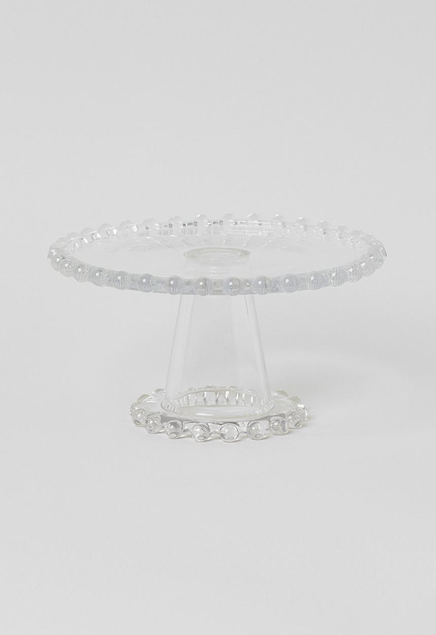 H&M - Small glass cake stand - transparent