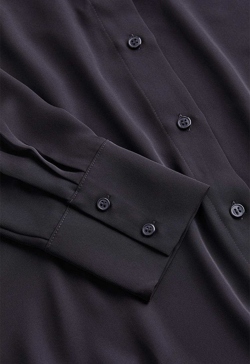 H&M - Pointed-collar shirt - black