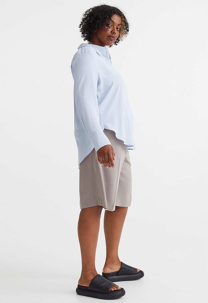 H&M - Pointed-collar shirt - light blue