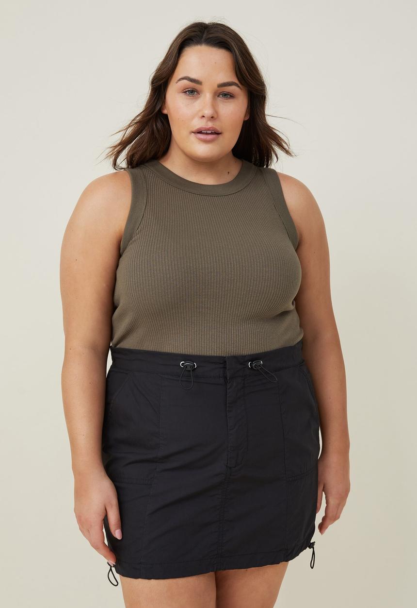 Cotton On - Curve jordan cargo mini skirt - black