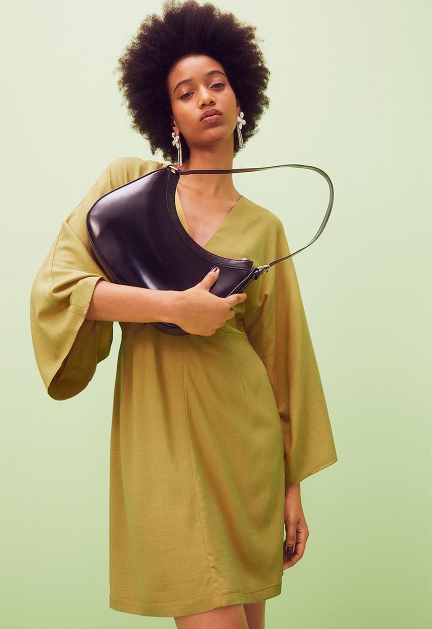 H&M - Wide-sleeved dress - olive green
