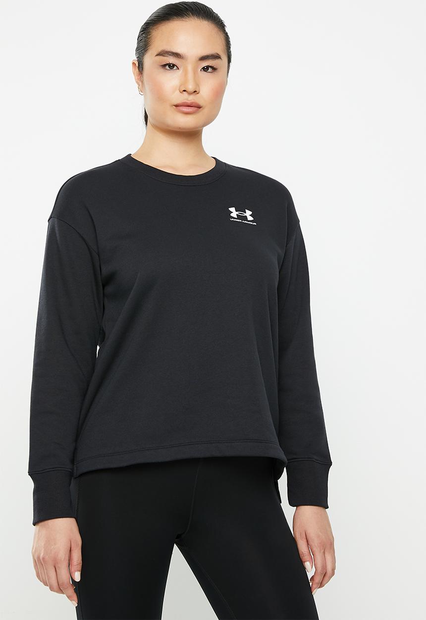 Under Armour - Rival fleece oversize crew - black/white