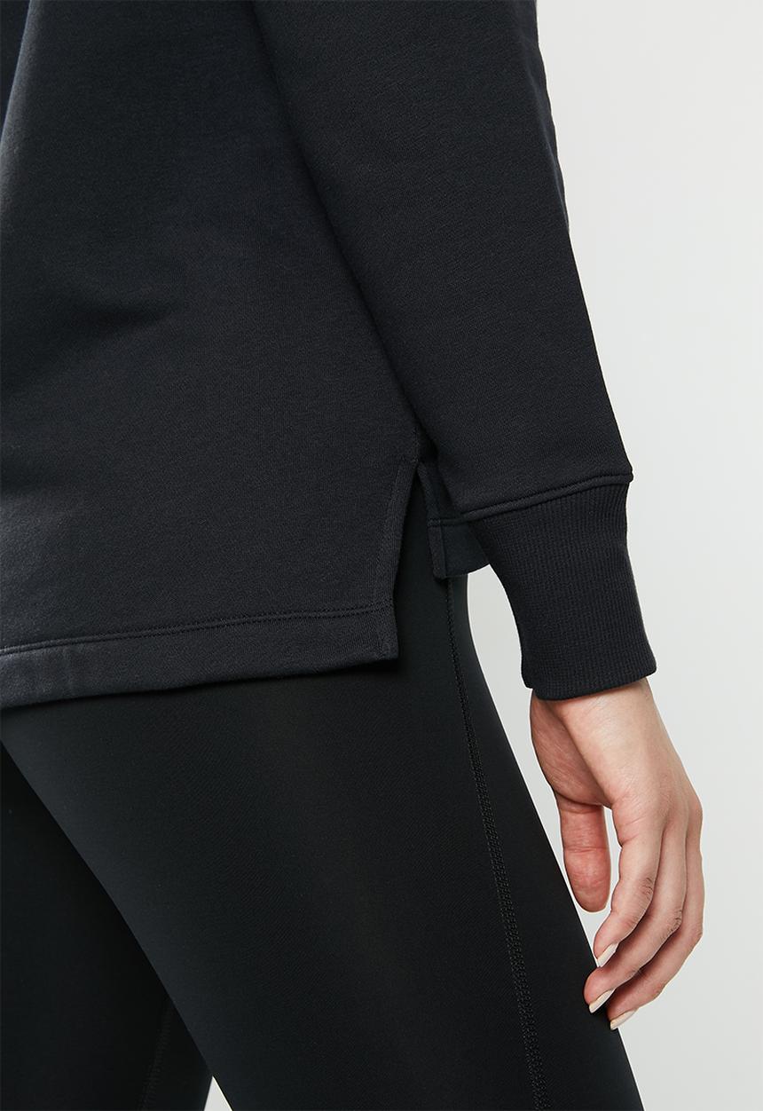 Under Armour - Rival fleece oversize crew - black/white