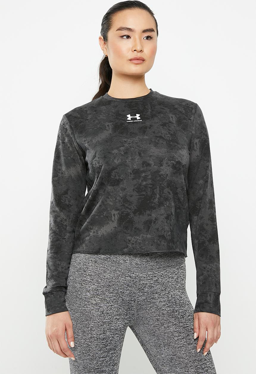 Under Armour - Rival terry print crew - black/white