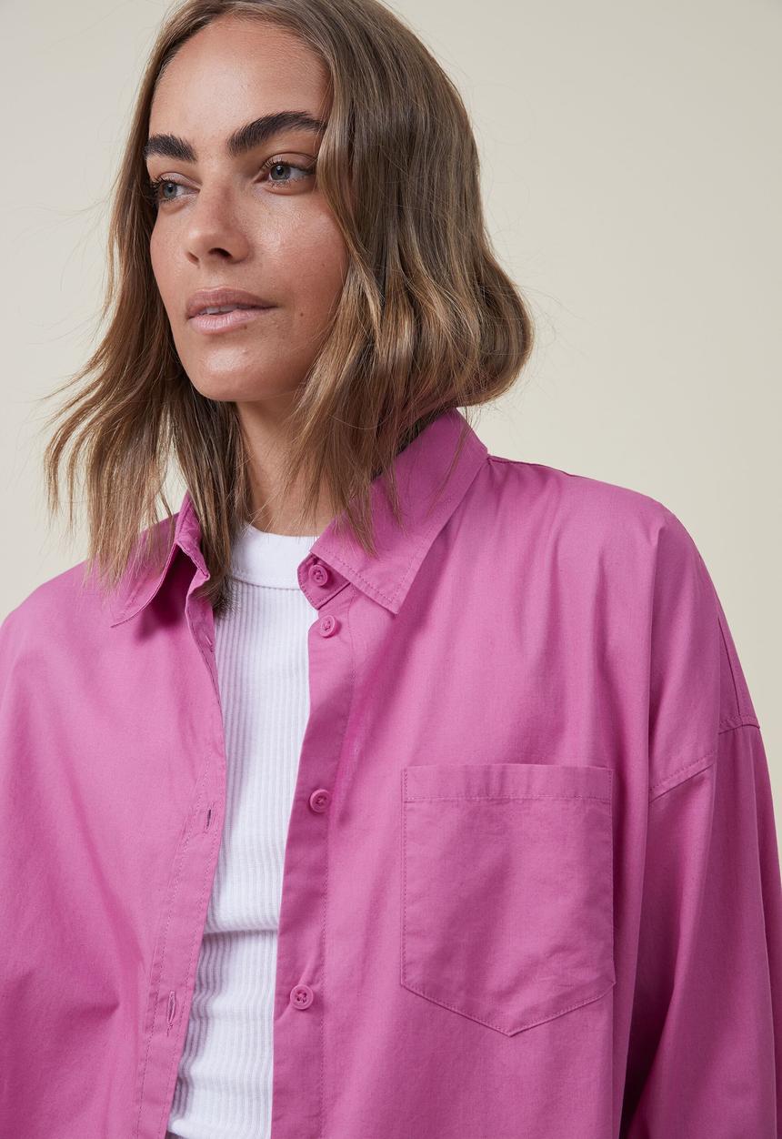 Cotton On - Dad shirt - magenta