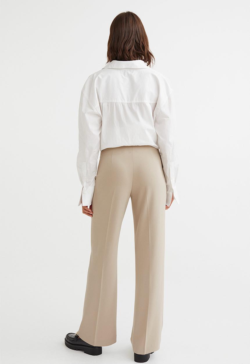 H&M - Wide trousers - light beige