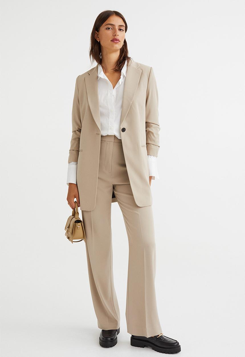 H&M - Wide trousers - light beige