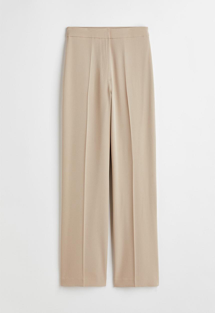 H&M - Wide trousers - light beige