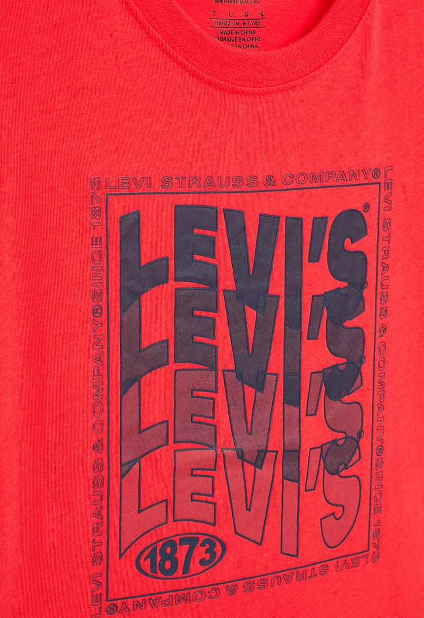 Levi’s® - Lvb wavy logo tee shirt - tomato