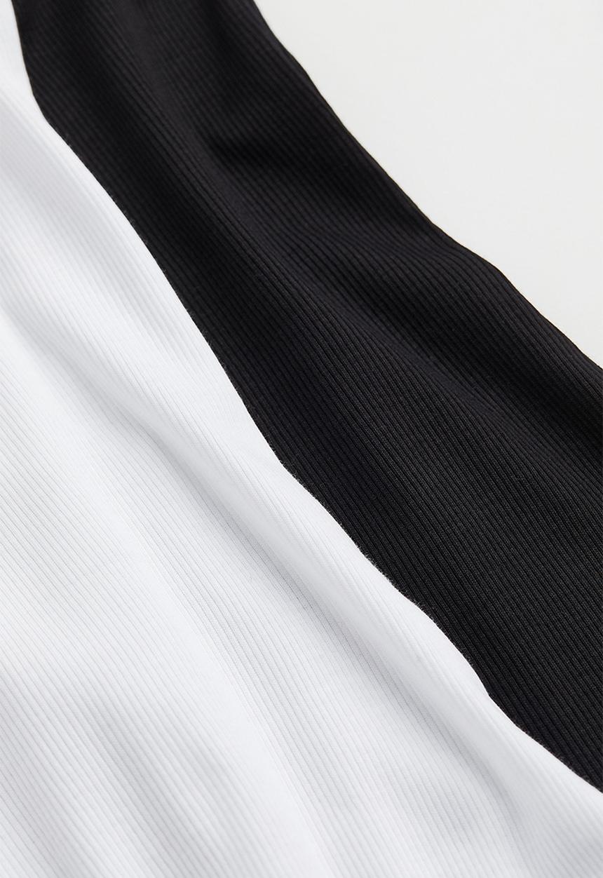 H&M - 2 Pack vest tops - black/white