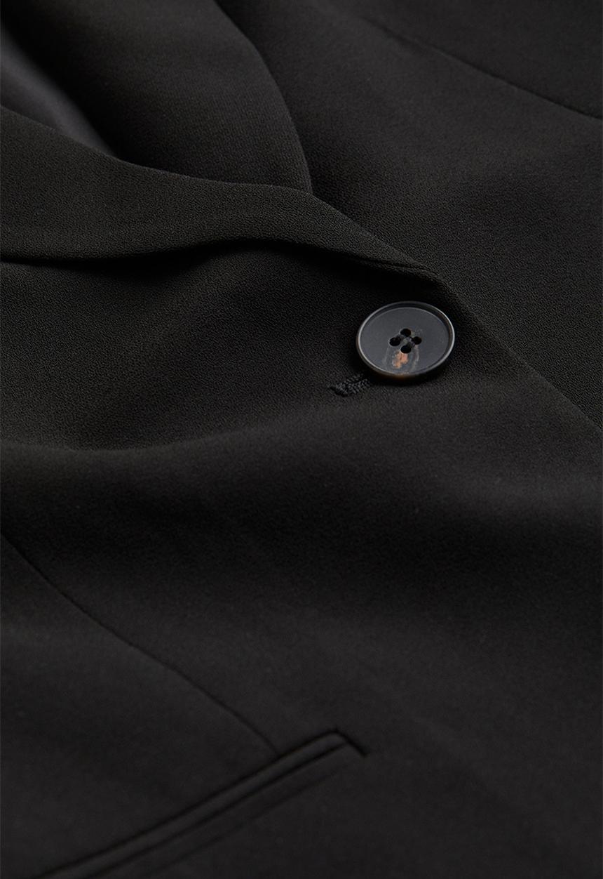 H&M - Gathered-sleeve jacket - black