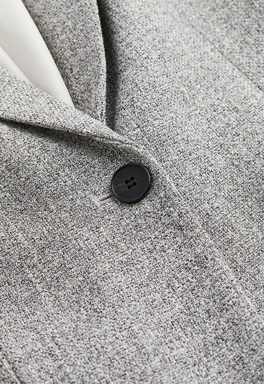 H&M - Gathered-sleeve jacket - grey marl