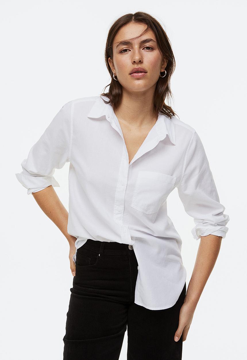 H&M - Cotton shirt - white 