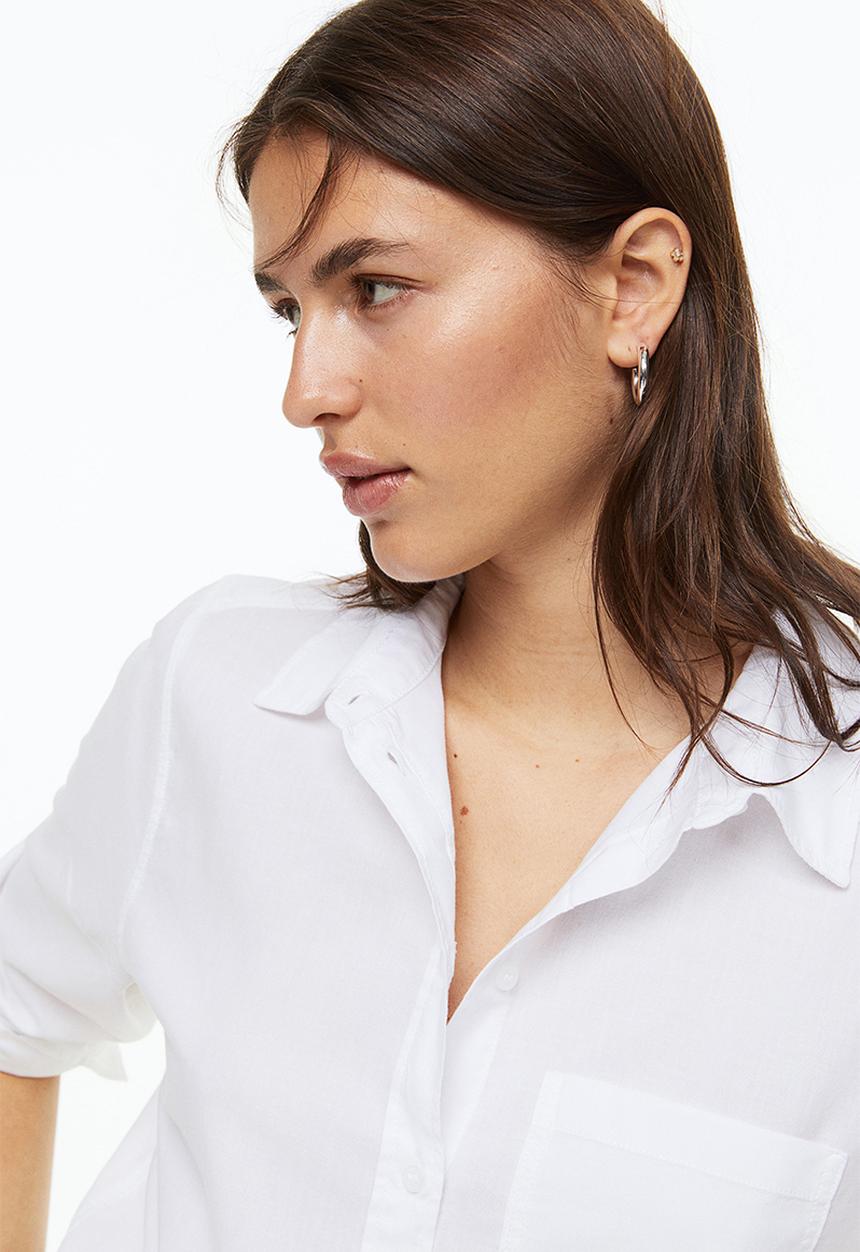 H&M - Cotton shirt - white 