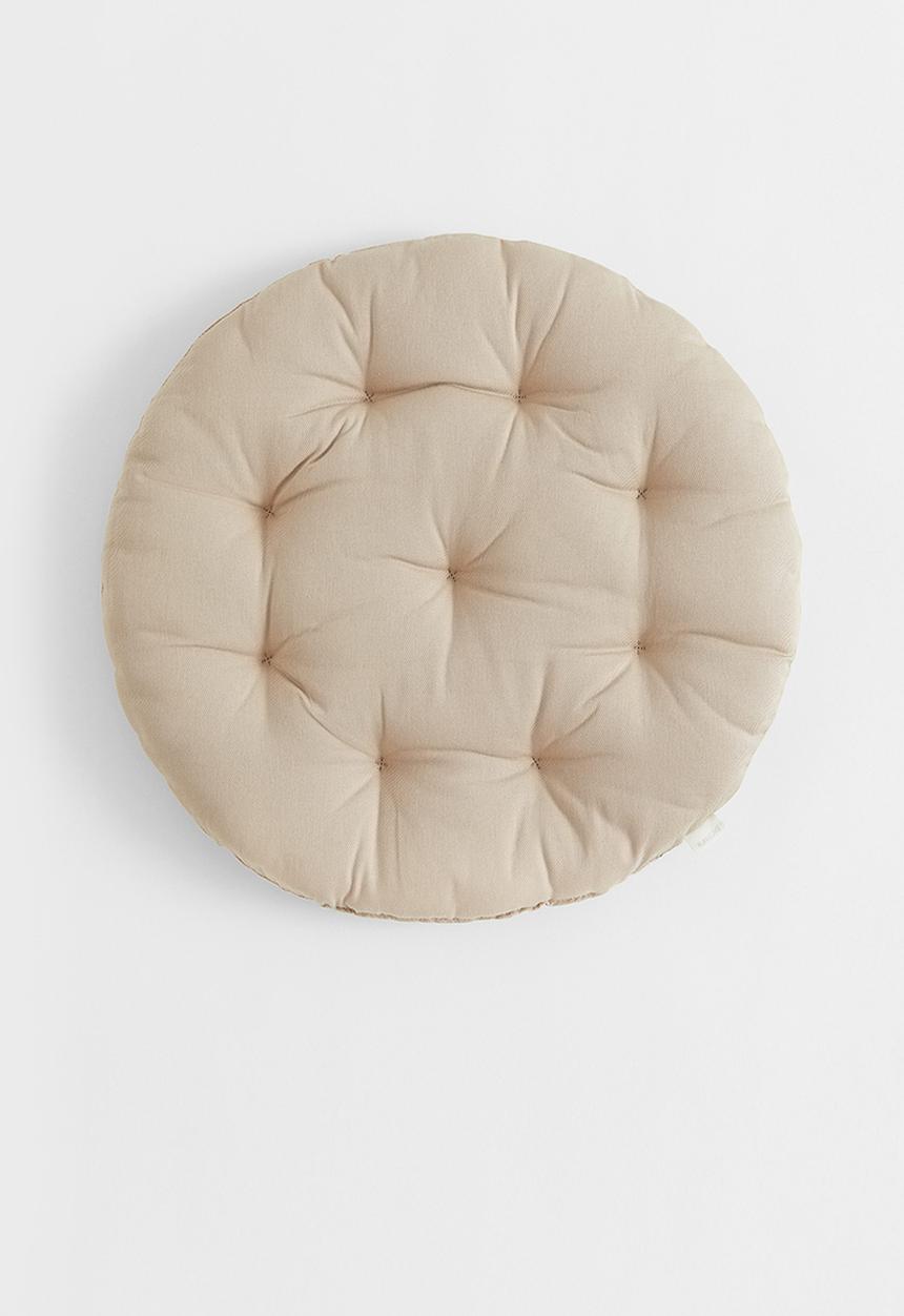 H&M - Round twill seat cushion - beige