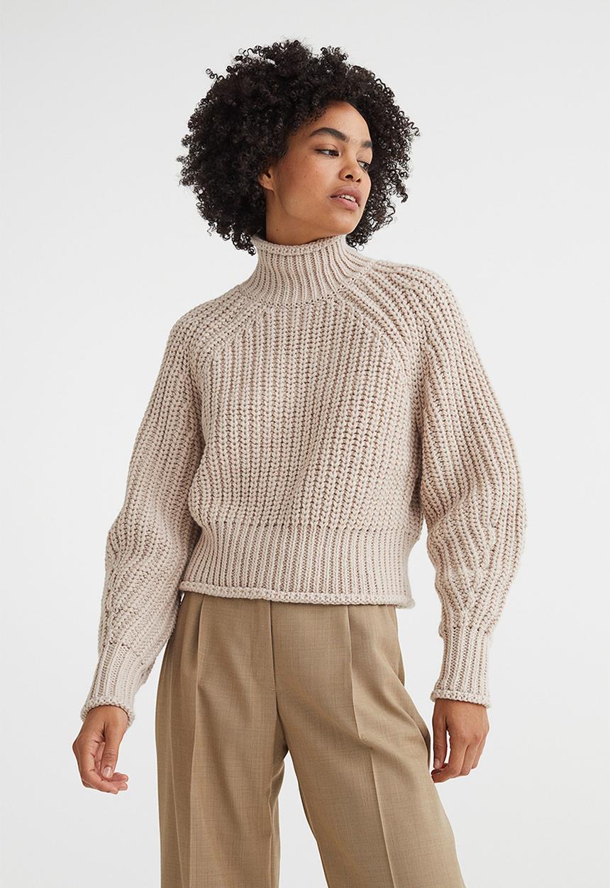 H&M - Knitted jumper - light beige