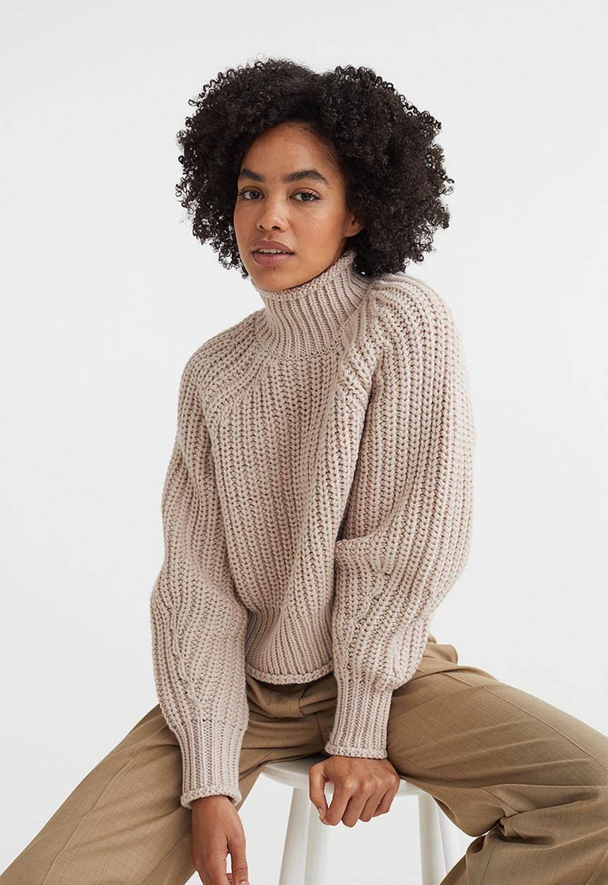 H&M - Knitted jumper - light beige